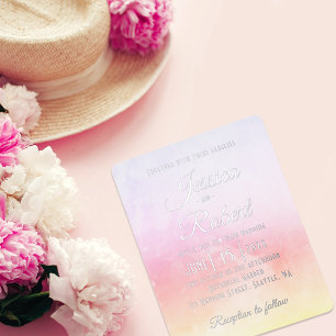 Invitación Con Relieve Metalizado Personalizado Resumen Boda moderno de moda Pastel