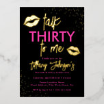 Invitación Con Relieve Metalizado Pink Gold Talk Thirty To Me Leopard 30 cumpleaños<br><div class="desc">Más invitaciones de cumpleaños de Bonito en la Pequeña Tienda Bayleigh!</div>