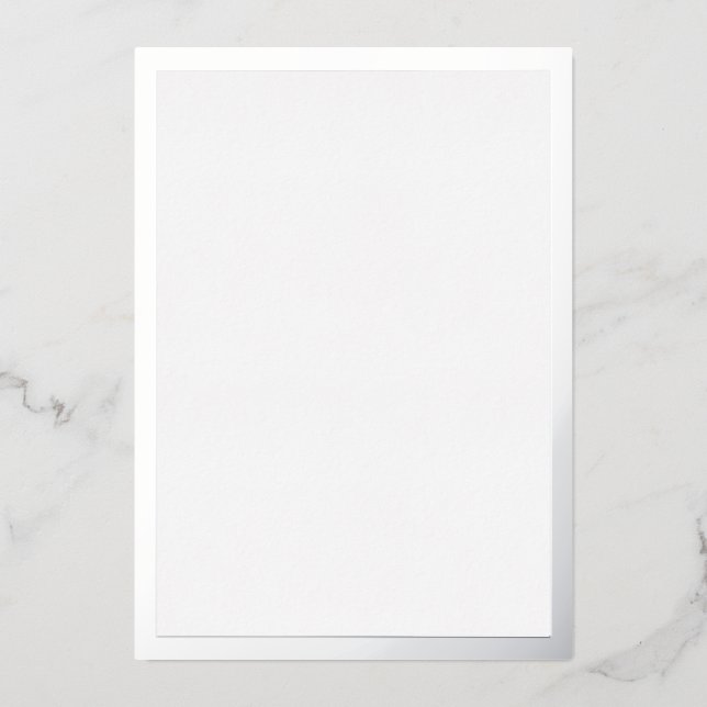 Invitación Con Relieve Metalizado Plata en Blanco (Anverso)