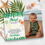 Invitación Con Relieve Metalizado Playa de Verano Tropical Luau Niños Primer Cumplea<br><div class="desc">Diga gracias con estilo con estos dulces y muy de moda Relieve metalizado real presionado primera foto de cumpleaños gracias a las tarjetas. Este diseño es fácil de personalizar con su propia foto y redacción especial y sus invitados estarán encantados cuando reciban estas fabulosas gracias.</div>