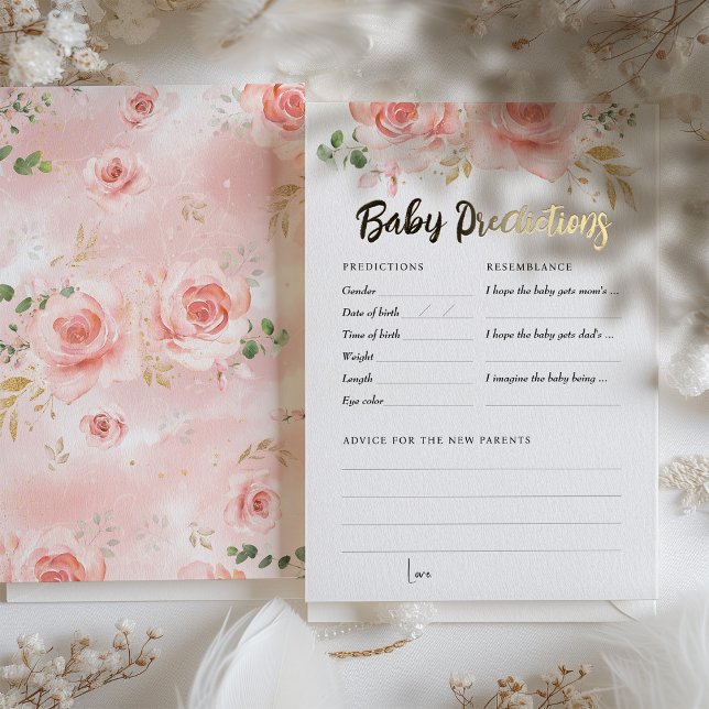 Invitación Con Relieve Metalizado Predicciones y consejos sobre juegos Baby Shower p (Subido por el creador)
