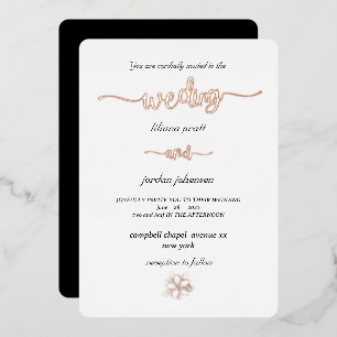 Invitación Con Relieve Metalizado Premium Real Gold Elegante Monograma Relieve metal