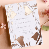Pressed Rose Gold Spring Boho Wildflower Wedding