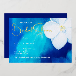 Invitación Con Relieve Metalizado Primavera Fondness Bridal Shower
