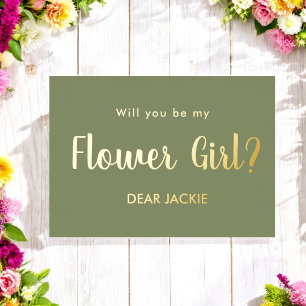 Invitación Con Relieve Metalizado Propuesta de Dama de Honor y Niña de las Flores Ve