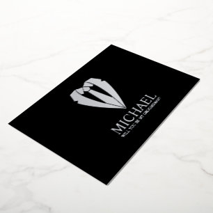 Invitación Con Relieve Metalizado Propuesta de Demanda de Boda Plateado y Tie Grooms