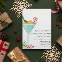 Qué divertida fiesta de cóctel de Navidad de papel