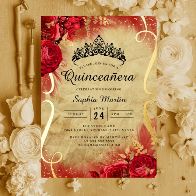 Invitación Con Relieve Metalizado Quinceanera (Subido por el creador)