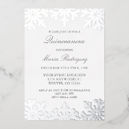 Invitación Con Relieve Metalizado Quinceanera