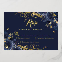 Quinceañera Rosa Azul Floral Remolino Dorado 