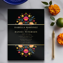 Rancho Mexicano Moderno Floral Elegante Boda Oro