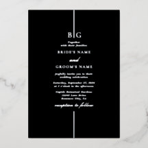 Real Relieve metalizado plateado Negro Elegante Bo