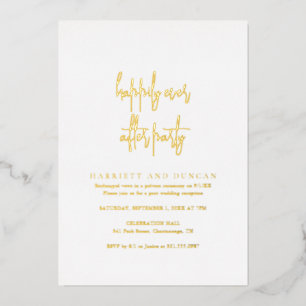 Invitación Con Relieve Metalizado Recepción de Boda Atemporal y Elegante