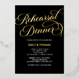 Invitación Con Relieve Metalizado Rehearsal dinner Elegant Foil Invitation