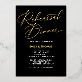 Invitación Con Relieve Metalizado Rehearsal dinner Elegant Invitation