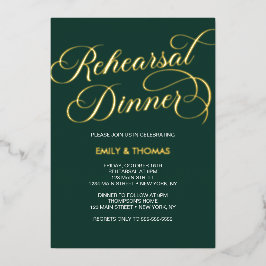 Invitación Con Relieve Metalizado Rehearsal dinner Elegant Invitation Foil Invitatio