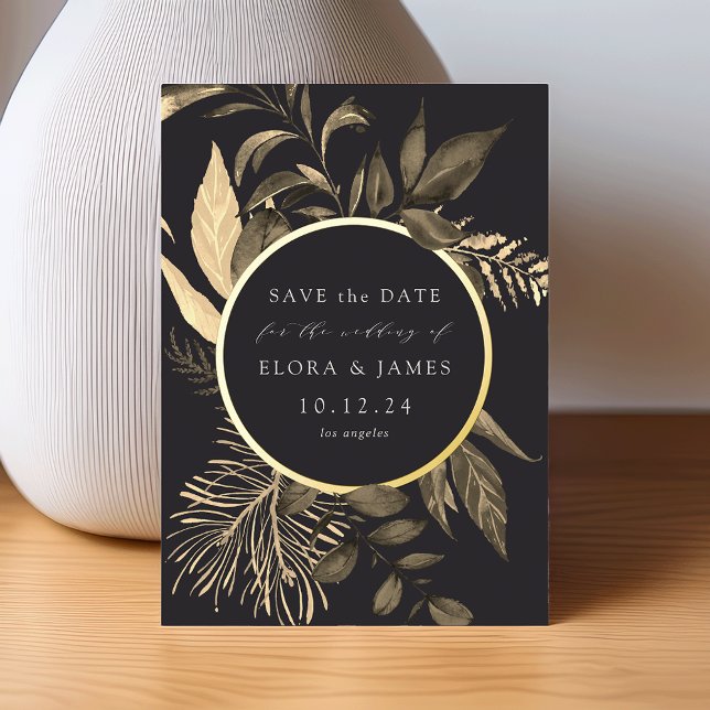 Invitación Con Relieve Metalizado Relieve metalizado Autumn Meadow Guardar la tarjet (Subido por el creador)