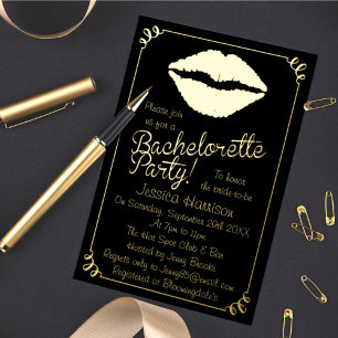 Invitación Con Relieve Metalizado Relieve metalizado de moda levanta fiesta de solte