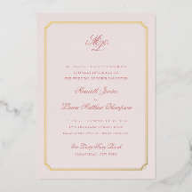 Relieve metalizado de Monograma Dorado Rosa y Oro