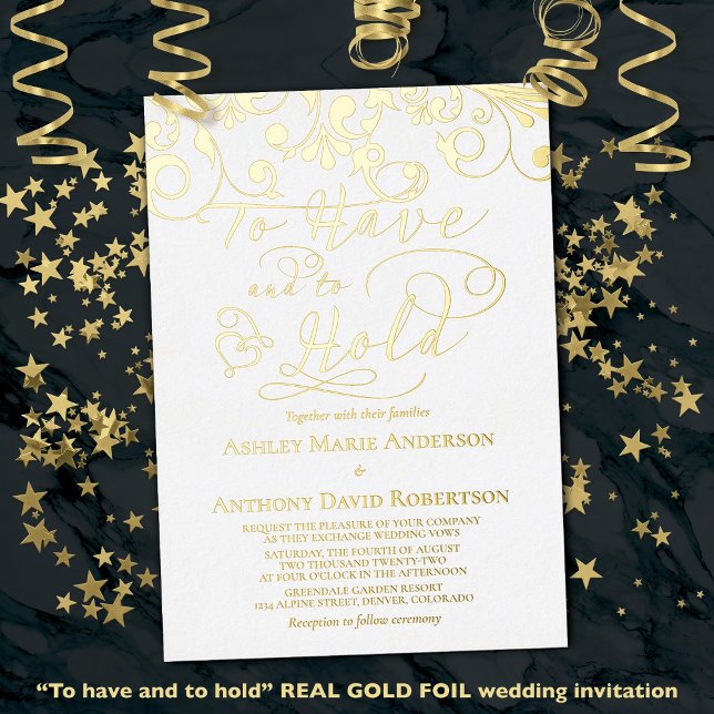 Invitación Con Relieve Metalizado Relieve metalizado dorado Blanco Real De Tener Que (Subido por el creador)