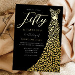 Invitación Con Relieve Metalizado Relieve metalizado dorado Corazón vestido 50 cumpl<br><div class="desc">Vestido de Relieve metalizado dorado Corazón 50 cumpleaños fiesta Relieve metalizado dorado Invitación Cincuenta y fabulosa Ver otras invitaciones en nuestra tienda de nicho y nido</div>