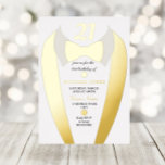 Invitación Con Relieve Metalizado Relieve metalizado dorado Tuxedo Suit Mens 21ª Fie<br><div class="desc">Relieve metalizado dorado Tuxedo Suit Mens Invitación a la fiesta de cumpleaños número 21 Ver otras invitaciones en nuestra tienda de nicho y nido</div>