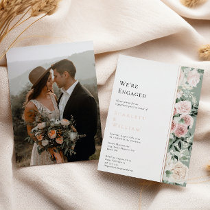 Invitación Con Relieve Metalizado RELIEVE METALIZADO Dusty Rosa Oro Vintage Foto que