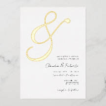 (Relieve metalizado '&') Elegante invitación a la 