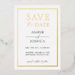 Invitación Con Relieve Metalizado Relieve metalizado elegante moderno pressed Weddin