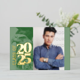 Invitación Con Relieve Metalizado Relieve metalizado especial de graduación Invitaci