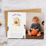 Invitación Con Relieve Metalizado Relieve metalizado Festejó un Chica en Halloween 1<br><div class="desc">¡Añade algo de brillo a tus invitaciones para fiestas de cumpleaños con Relieve metalizado de oro, plata o oro rosa! Este clásico y atemporal estilo metálico seguro que añade otro nivel a tus invitaciones. ¡Inviten a la familia y amigos a pasar un tiempo espumoso con estas lindas invitaciones para la...</div>