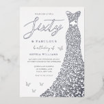 Invitación Con Relieve Metalizado Relieve metalizado plateado Heart Gown 60 cumpleañ<br><div class="desc">Rosa Gold Heart Gown 60th Birthday Party Real Relieve metalizado Invitación Sesenta y Fabuloso Ver otras invitaciones en nuestra Nest Store y Nest</div>