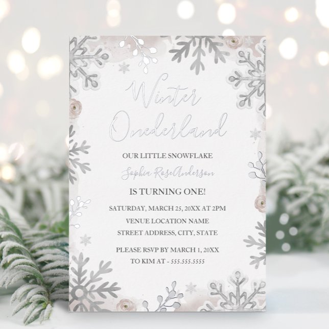 Invitación Con Relieve Metalizado RELIEVE METALIZADO PLATEADO Rubor Invierno Onederl (Subido por el creador)