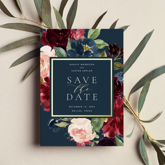 Invitación Con Relieve Metalizado Relieve metalizado Radiant Bloom Guardar la tarjet (Subido por el creador)