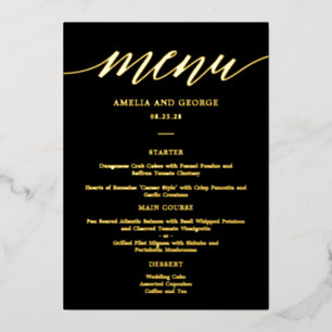 Invitación Con Relieve Metalizado Relieve metalizado REAL de escritura moderna Tarje