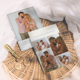 Invitación Con Relieve Metalizado Relieve metalizado real   Elegante guión 5 Boda de