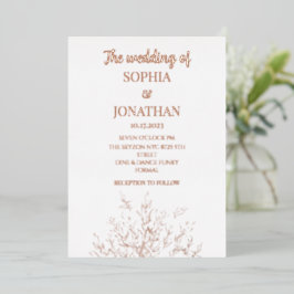 Invitación Con Relieve Metalizado Relieve metalizado simple de oro deja invitación a