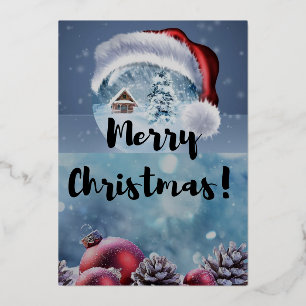 Invitación Con Relieve Metalizado Reno de Navidad moderno divertido y lindo