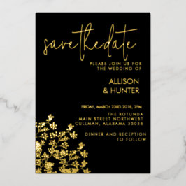 Invitación Con Relieve Metalizado Reserva la fecha