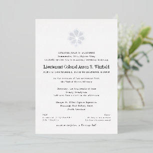 Invitación Con Relieve Metalizado Retiro Militar de Teniente Coronel