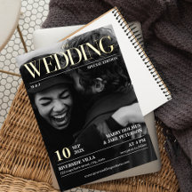 Revista Editorial Periódico Boda Foto ORO