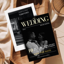 Revista Periódico Boda Foto Guarde la Fecha