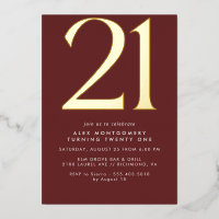 Rojo y oro de Borgoña | 21º cumpleaños de Luxe Mar