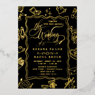 Invitación Con Relieve Metalizado Romance elegante Rosa Boda Relieve metalizado do