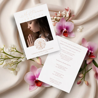 Invitación Con Relieve Metalizado Romantic Real Rose Gold Floral Wreath Photo