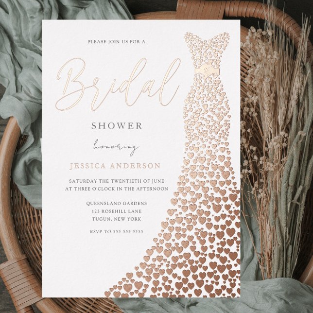 Invitación Con Relieve Metalizado Rosa Boda de Relieve metalizado dorado Vestido Duc (Subido por el creador)