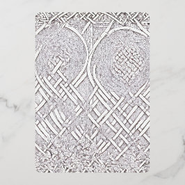 Invitación Con Relieve Metalizado Rosa celta A