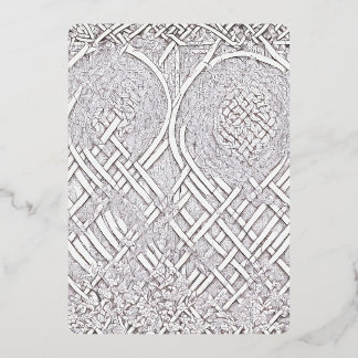 Invitación Con Relieve Metalizado Rosa celta A