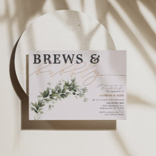 Invitación Con Relieve Metalizado Rosa de fiesta de compromiso de Grey Greenery burb