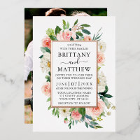 Rosa de foto de color blanco rosado con flores dor